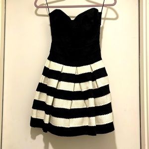 Black and white bandage dress